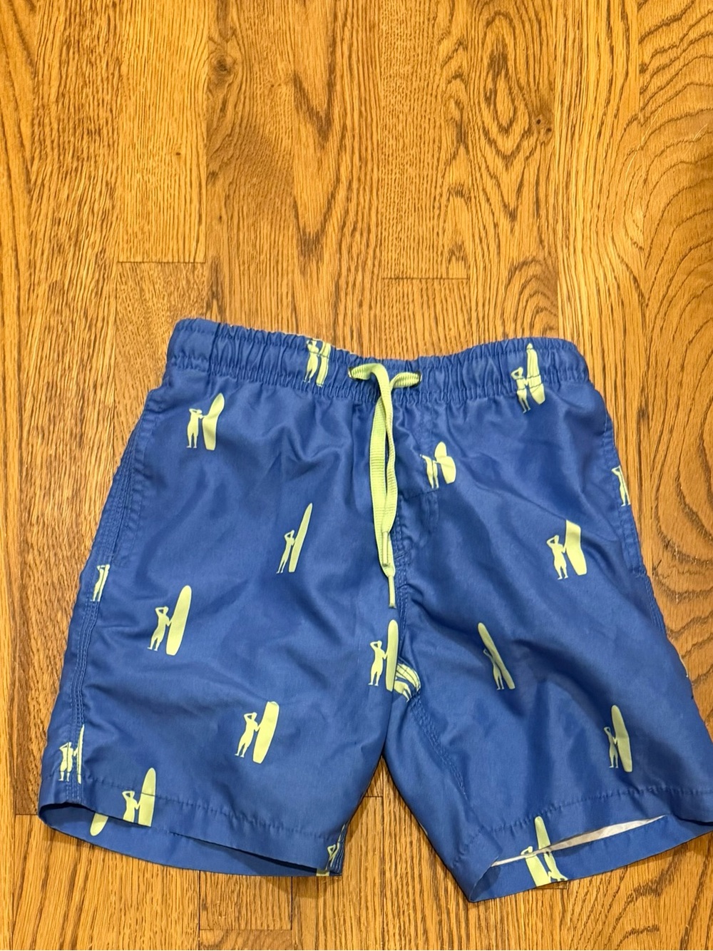 johnnie-O Royal Blue Swim Trunks with Lime Surf Silhouettes